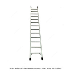 Zamil Square Section Single Straight Ladder, SSL-11, Aluminium, 1 Side, 11 Steps, 3.17 Mtrs