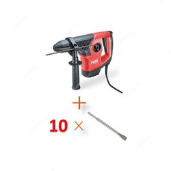 Flex 4 Kg Rotary Hammer Drill With 10 Pcs 400MM SDS-Plus Flat Chisel, CHE-4-32-Set, 900W