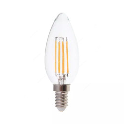 V-Tac LED Candle Bulb, VT-1818, 4W, Clear Glass Filament, 2700K, Warm White