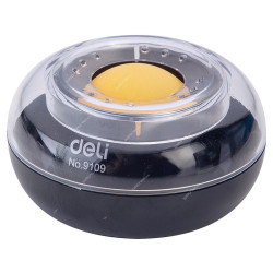 Deli Fingertip Roller Moistener, E9109, GPPS, 90MM Dia, Black