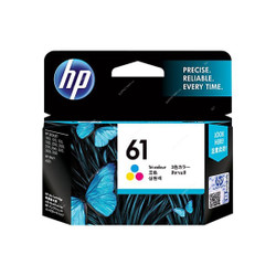 HP 61 Tri-Color Ink Cartridge, CH562WA, 165 Pages, Cyan/Magenta/Yellow