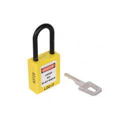 Loq-It Contractor Lockout Padlock, PD-LQYLKDN38, Nylon, 38 x 6MM, Yellow