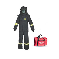 Oberon Arc Flash Protection PPE Kit With Ventilating Fan, TCG5B-S+HVS, 76 cal/sq.cm, 5 Pcs/Kit