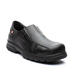 Mellow Walk Safety Shoes, QUENTIN-550049, Leather, Size47, Black