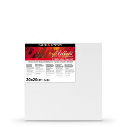 Daler Rowney Premium Stretched Canvas, 512182020, 350 GSM, Square, 20 x 20CM, White