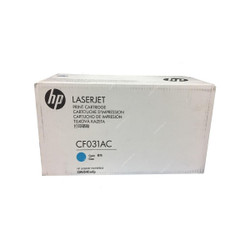 HP Color LaserJet Print Toner Cartridge, CF031AC, 12500 Pages, Cyan