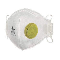 Delta Plus Disposable Half N95 Respirator With Valve, M1200VBC, FFP2, White, 10 Pcs/Pack