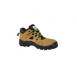 Vaultex High Ankle Safety Shoes, ARO, Leather, Steel Toe, Size40, Black/Beige