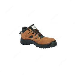 Vaultex High Ankle Safety Shoes, CSK, Leather, Steel Toe, Size40, Black/Brown