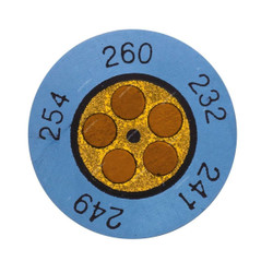 Testo Temperature Mini Indicator, 0646-0077, 15MM, 199 to 224 Deg.C, Blue, 10 Pcs/Pack