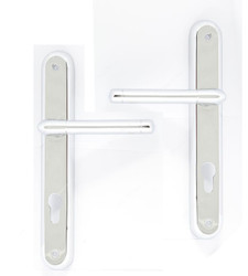 CAL Lever Handle Chrome with lock, SAF-15, Brass Material, Silver Colour