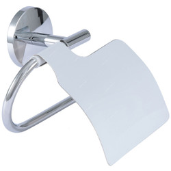 Linisi Toilet Paper Holder with Lid, 83886, Silver Colour, Brass