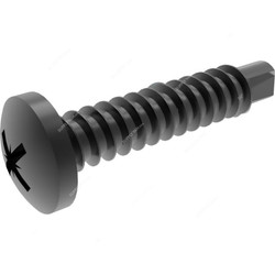 Tuf-Fix Pan Self Drilling Screw, 6x3/4 Inch, CS, Black, PK900