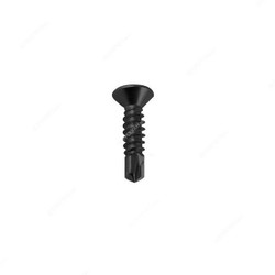 Tuf-Fix CSK Self Drilling Screw, 12x1 Inch, CS, Black, PK900