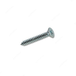 Tuf-Fix CSK Self Tapping Screw, 12x1-1/4 Inch, CS, Chrome, PK450