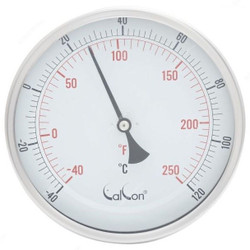 Calcon Bi-Metal Temperature Gauge, CCTE18, 150x300MM, 1/2 Inch, NPT, -40-120 Deg. C