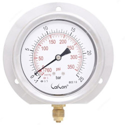 Calcon Pressure Gauge, CC10C, 80MM, 1/4 Inch, BSP, -1-25 Bar