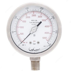 Calcon Pressure Gauge, CC18A, 100MM, 1/2 Inch, NPT, 0-350 Bar