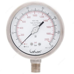 Calcon Pressure Gauge, CC18A, 100MM, 1/2 Inch, NPT, 0-140 Bar