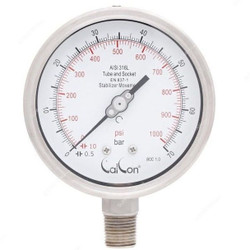 Calcon Pressure Gauge, CC18A, 100MM, 1/2 Inch, NPT, 0-70 Bar