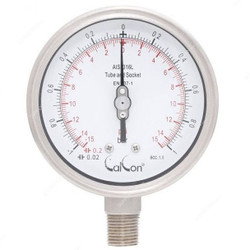 Calcon Pressure Gauge, CC18A, 100MM, 1/2 Inch, NPT, -1-1 Bar