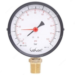 Calcon Pressure Gauge, CC2A, 100MM, 1/2 Inch, NPT, 0-7 Bar