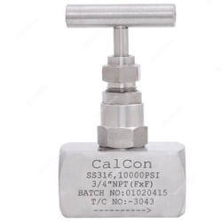 Calcon Needle Valve, 10000 Psi, 3/4 Inch, FxFNPT