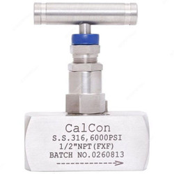 Calcon Needle Valve, 6000 Psi, 1/2 Inch, FNPT