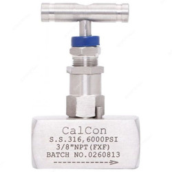 Calcon Needle Valve, 6000 Psi, 3/8 Inch, FNPT