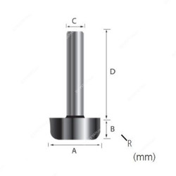 Makita Cove Router Bit, 793146-6, 20x8MM