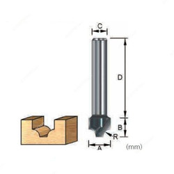 Makita Classic Panel Router Bit, D-12522, 12.7x9.5MM