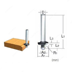 Makita Ball Bearing Round Corner Router Bit, 793169-4, 21x10MM