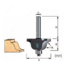 Makita Roman Ogee Router Bit, D-12918, 34.9x16.6MM