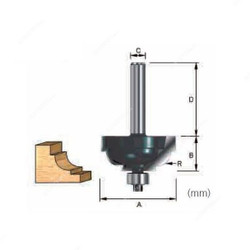 Makita Cavetto Router Bit, D-11673, 28.6x14.28MM