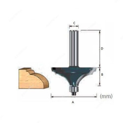 Makita Thumb Mold Router Bit, D-11782, 63.5x19MM