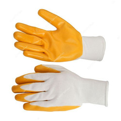 Tolsen Working Gloves, 45010, White and Yellow