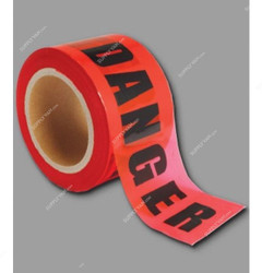 Workman Warning Tape, WT-CH-DANGER-RED, Message, 3 Inch x 200 Mtrs