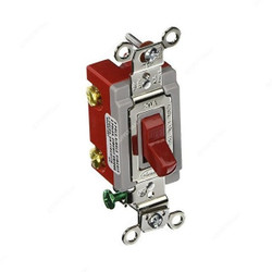 Hubbell 2 Way Toggle Switch, HUBHBL1222R, 20A, 120-277VAC