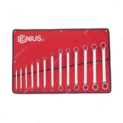 Genius Metric Double Ended Offset Ring Wrench Set, DE-713M, 13PCS