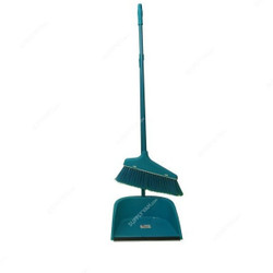 Moonlight Long Handle Dust Pan With Broom, 58046, 76CM, Blue