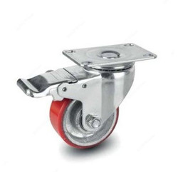 Brake Plate Caster, 188075, Medium Duty, 8CM, 300Kg