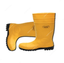 Vaultex Steel Toe Gumboots, RBY, Size41, Yellow, Mid Calf