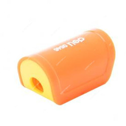 Deli Sharpener With Canister, E0545, 1 Hole, Neon Yellow