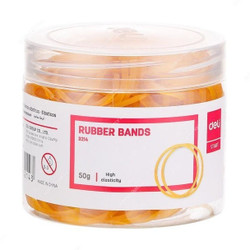 Deli Rubber Band, E3214, 50GM, Beige