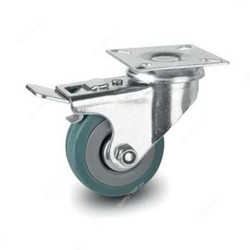 NSF Germany Brake Plate Caster, 006065, Light Duty, 6.5CM, 45KG