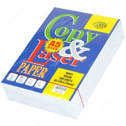 FIS Copy and Laser Photocopy Paper, FSPWA5JFNE, Paper, 80 GSM, 500 Sheets, A5, White, PK500