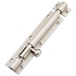 Door Tower Bolt, 9MM x 4 Inch, Aluminium, Silver