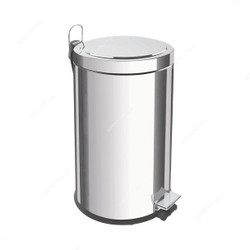 Tramontina Pedal Waste Bin, 94538112, 12 Litres, Silver