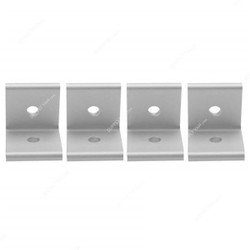 Extrusion Inside Corner Bracket, 4040, 40 Series, 2 Hole, Aluminium, 36 x 40MM, Silver, PK4