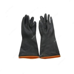 Rubber Sun Gloves, L, Black, PK10